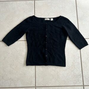 VINTAGE BLACK CASHMERE SWEATER WOMANS HUGO BUSCATI SMALL